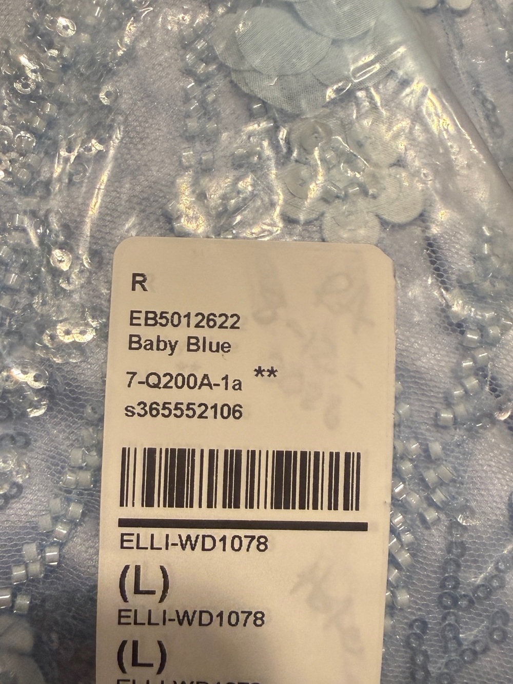 ELLIATT Rina Beaded Gown in Blue  Floral Evening Wedding Dresses Size L NWT - Picture 9 of 9